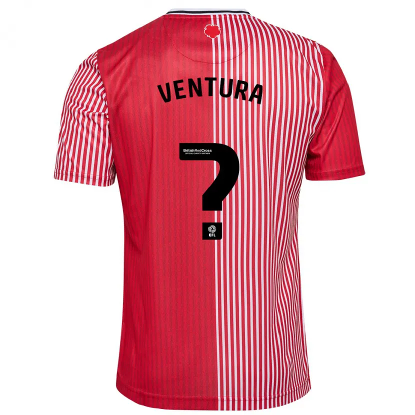 Danxen Niño Camiseta Tommy Dobson-Ventura #0 Rojo 1ª Equipación 2023/24 La Camisa