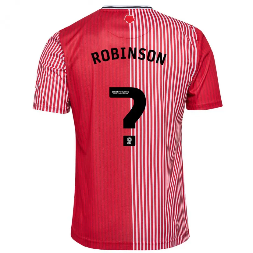 Danxen Niño Camiseta Jay Robinson #0 Rojo 1ª Equipación 2023/24 La Camisa