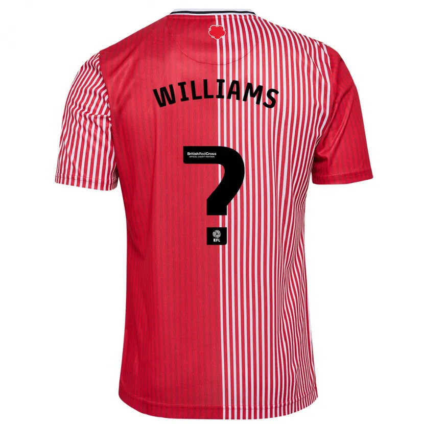 Danxen Niño Camiseta Barnaby Williams #0 Rojo 1ª Equipación 2023/24 La Camisa