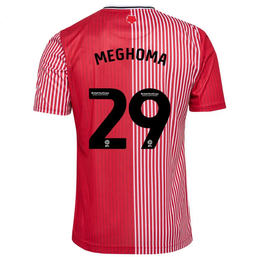 Danxen Niño Camiseta Jayden Meghoma #29 Rojo 1ª Equipación 2023/24 La Camisa