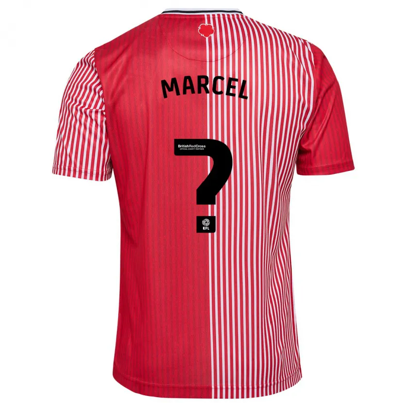 Danxen Niño Camiseta Lewis Marcel #0 Rojo 1ª Equipación 2023/24 La Camisa