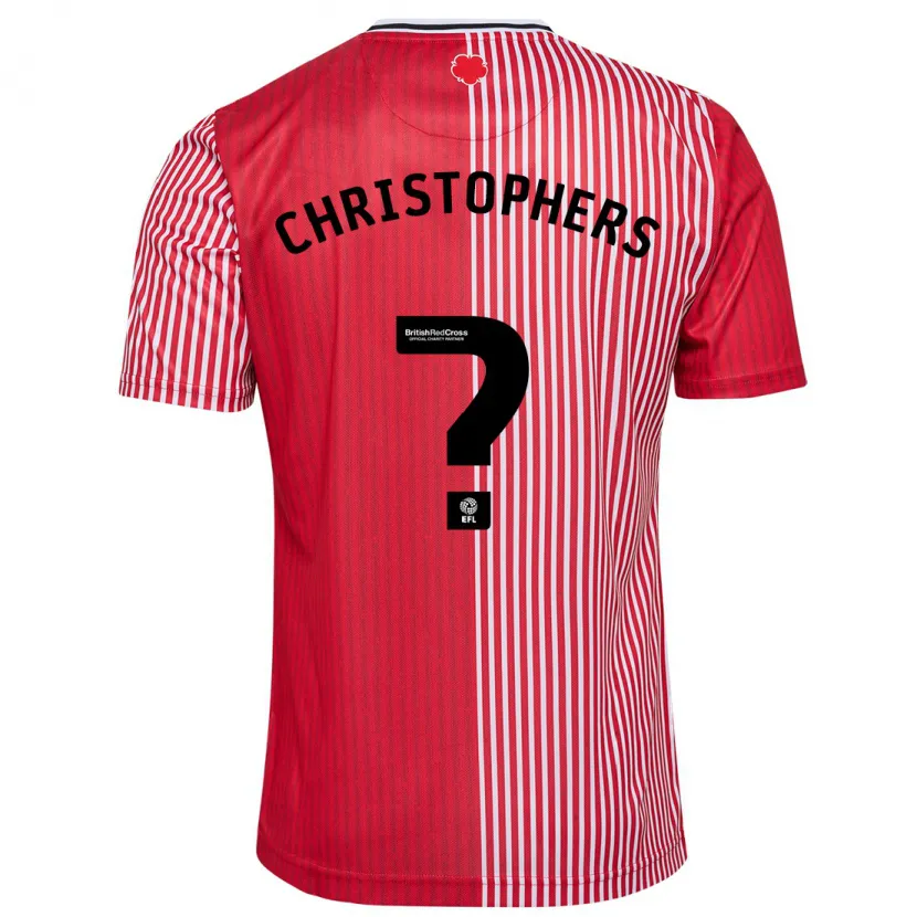 Danxen Niño Camiseta Leo Christophers #0 Rojo 1ª Equipación 2023/24 La Camisa