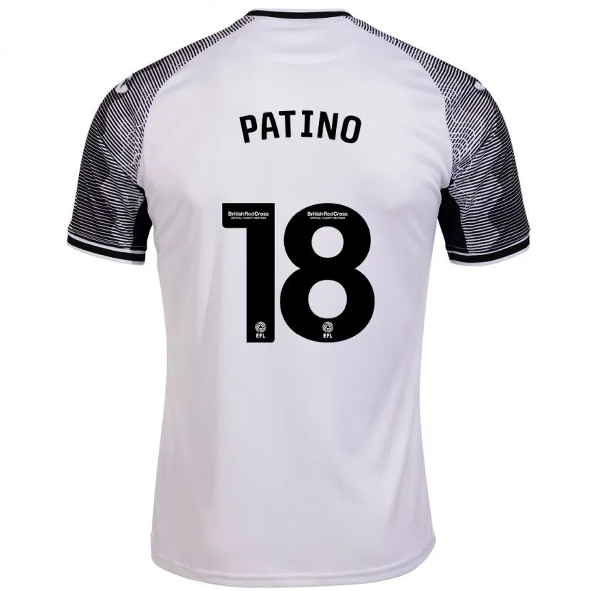 Danxen Niño Camiseta Charlie Patino #18 Blanco 1ª Equipación 2023/24 La Camisa