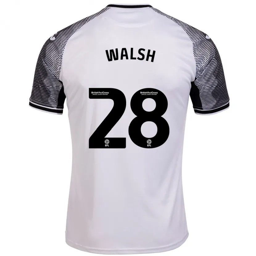 Danxen Niño Camiseta Liam Walsh #28 Blanco 1ª Equipación 2023/24 La Camisa