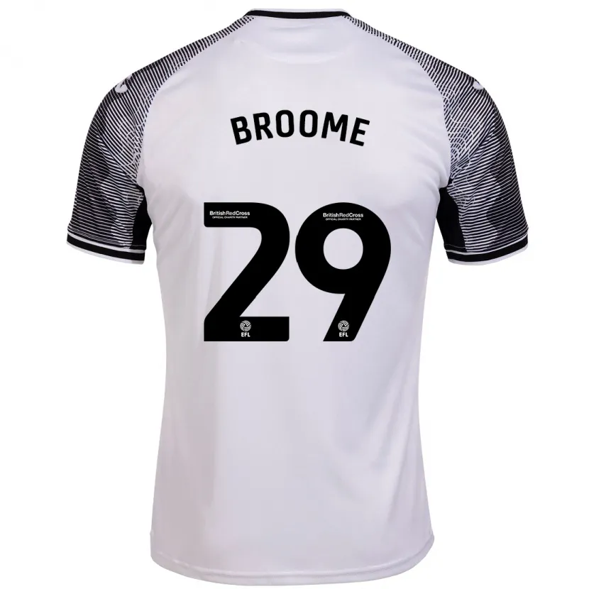 Danxen Niño Camiseta Nathan Broome #29 Blanco 1ª Equipación 2023/24 La Camisa