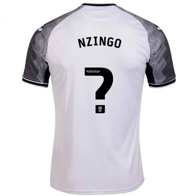 Danxen Niño Camiseta Glory Nzingo #0 Blanco 1ª Equipación 2023/24 La Camisa