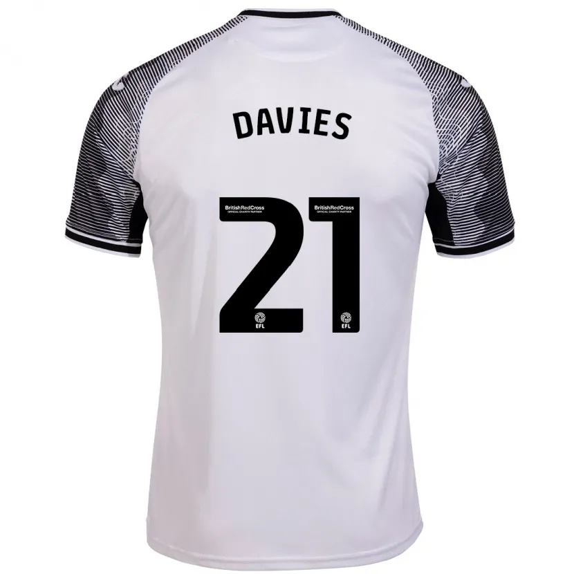 Danxen Niño Camiseta Laura Davies #21 Blanco 1ª Equipación 2023/24 La Camisa