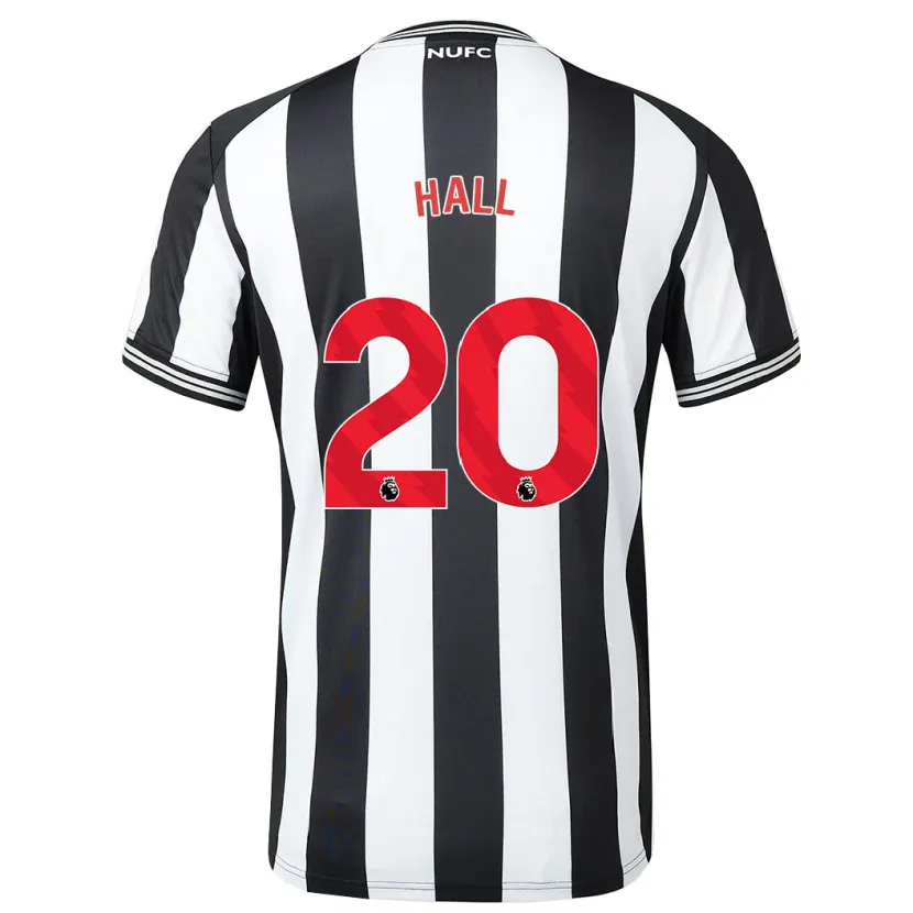 Danxen Niño Camiseta Lewis Hall #20 Blanco Negro 1ª Equipación 2023/24 La Camisa