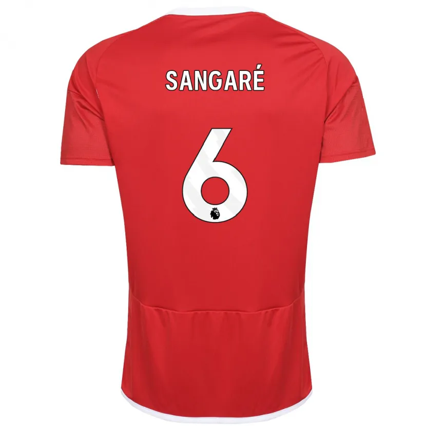 Danxen Niño Camiseta Ibrahim Sangaré #6 Rojo 1ª Equipación 2023/24 La Camisa