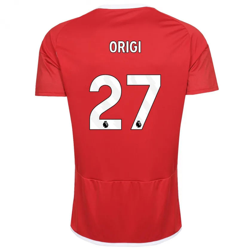 Danxen Niño Camiseta Divock Origi #27 Rojo 1ª Equipación 2023/24 La Camisa