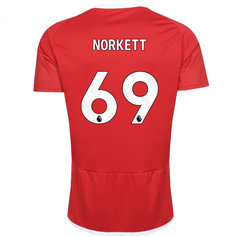 Danxen Niño Camiseta Manni Norkett #69 Rojo 1ª Equipación 2023/24 La Camisa