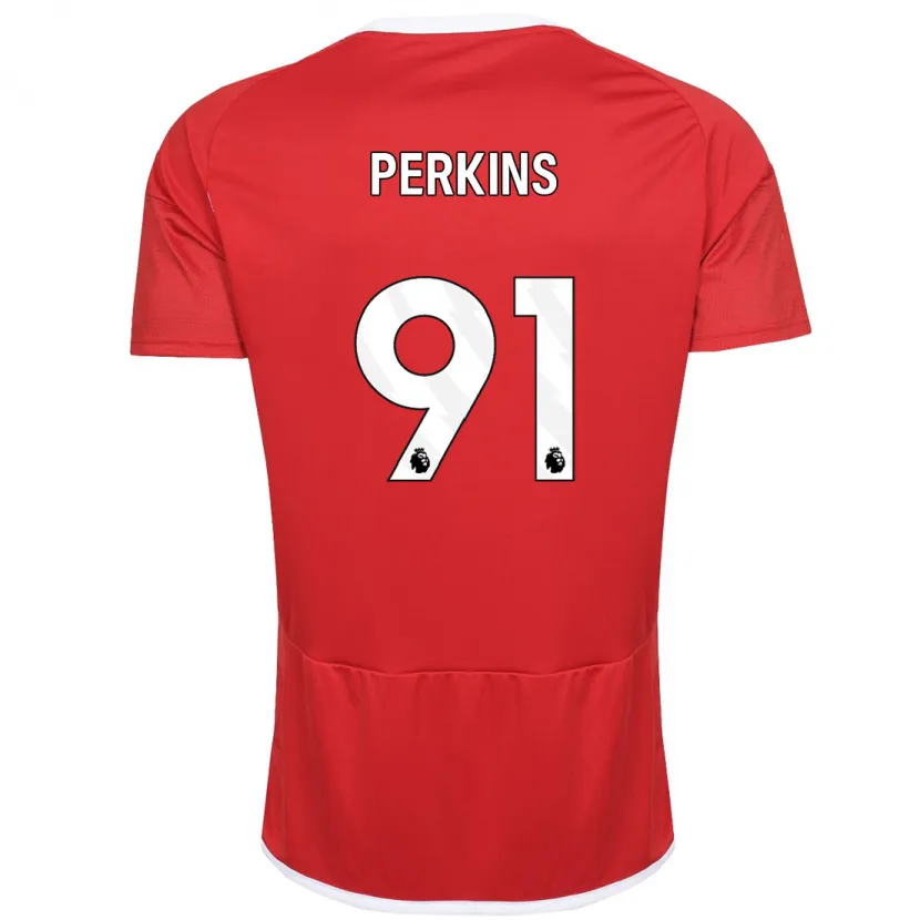 Danxen Niño Camiseta Jack Perkins #91 Rojo 1ª Equipación 2023/24 La Camisa