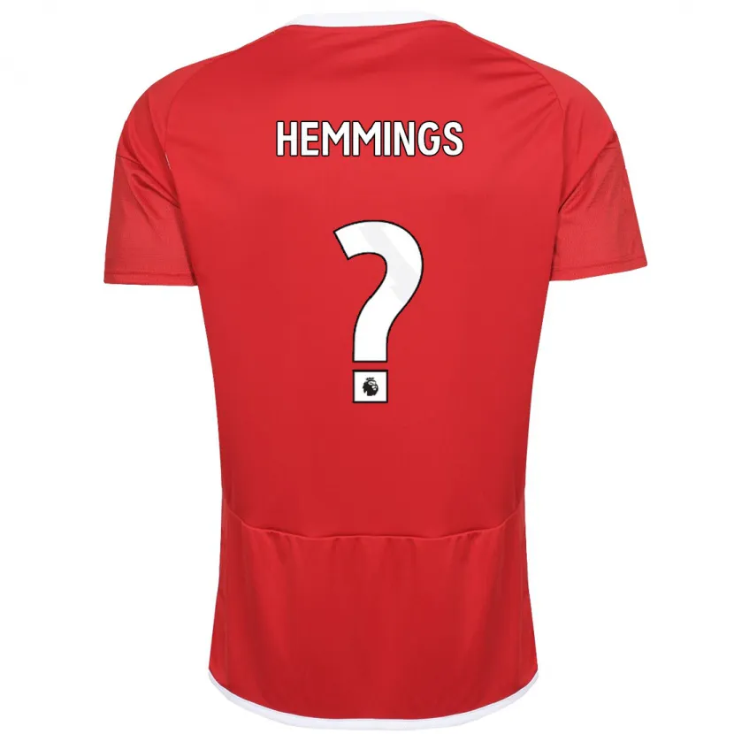 Danxen Niño Camiseta George Hemmings #0 Rojo 1ª Equipación 2023/24 La Camisa