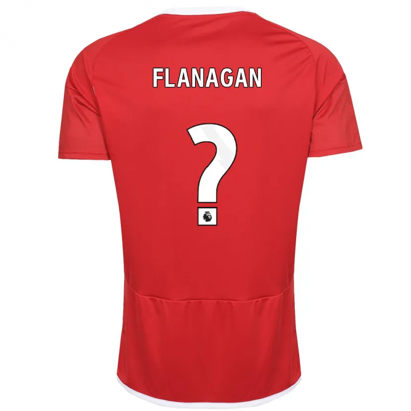 Danxen Niño Camiseta Theo Flanagan #0 Rojo 1ª Equipación 2023/24 La Camisa