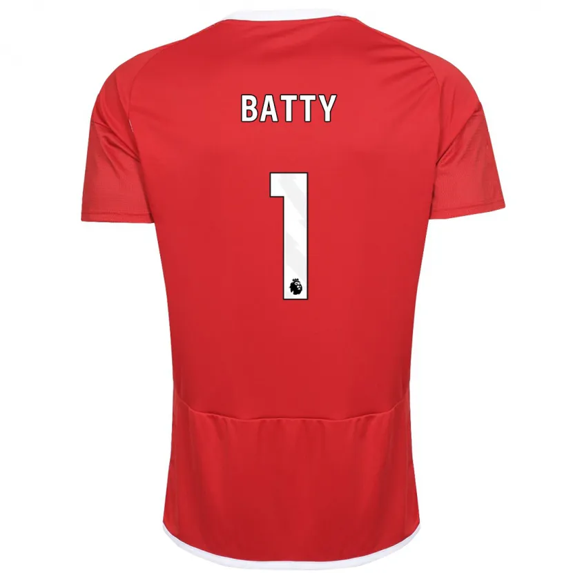 Danxen Niño Camiseta Emily Batty #1 Rojo 1ª Equipación 2023/24 La Camisa