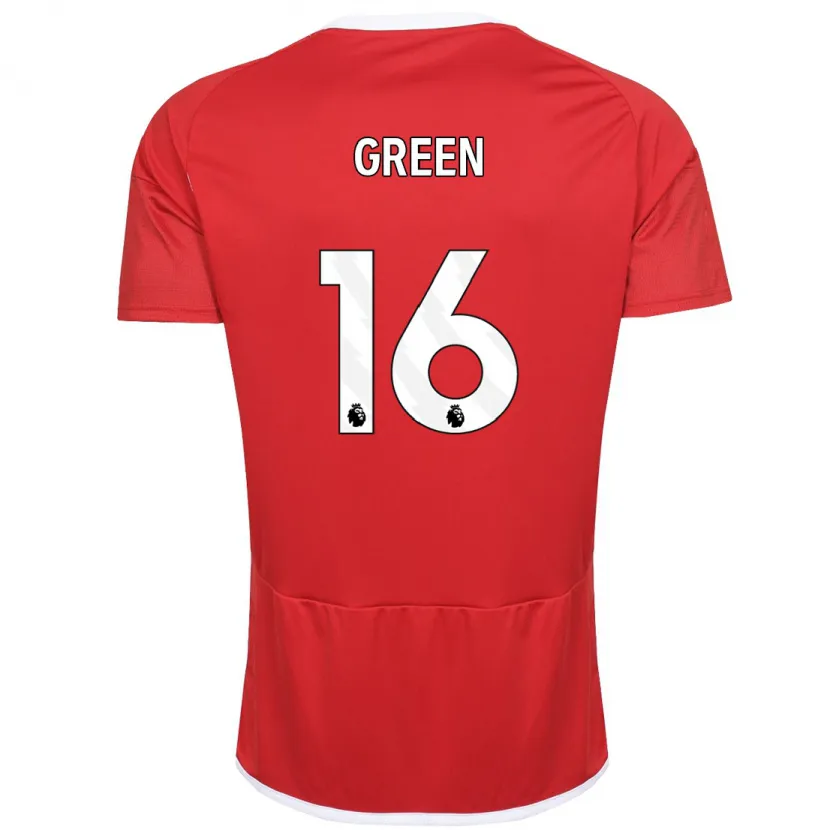 Danxen Niño Camiseta Mollie Green #16 Rojo 1ª Equipación 2023/24 La Camisa