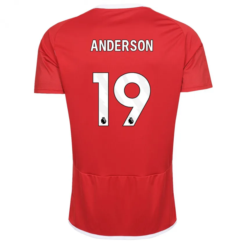 Danxen Niño Camiseta Becky Anderson #19 Rojo 1ª Equipación 2023/24 La Camisa