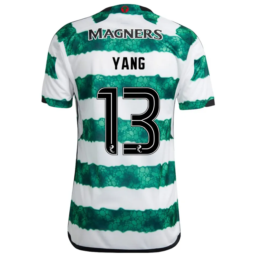 Danxen Niño Camiseta Hyun-Jun Yang #13 Verde 1ª Equipación 2023/24 La Camisa