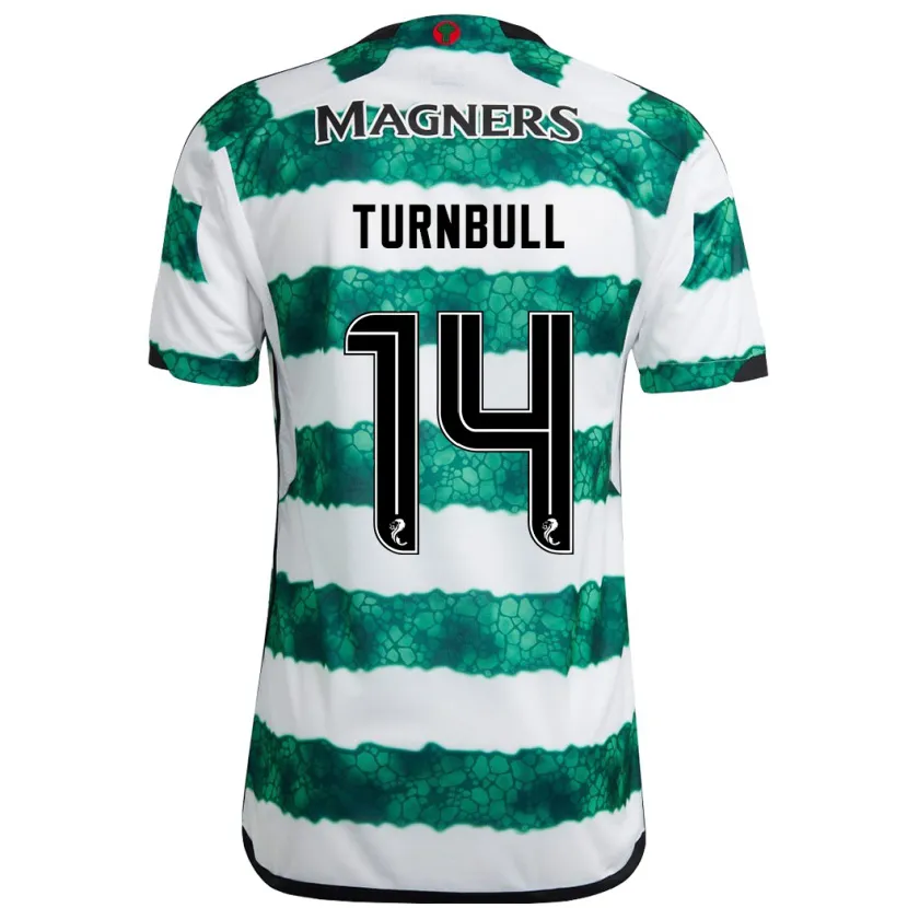 Danxen Niño Camiseta David Turnbull #14 Verde 1ª Equipación 2023/24 La Camisa