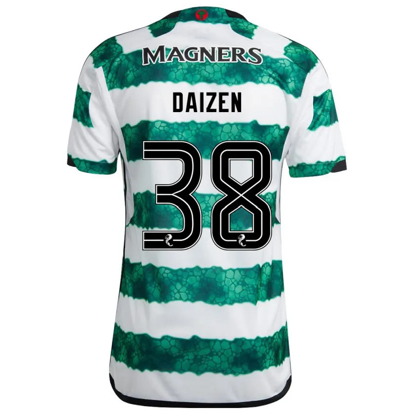 Danxen Niño Camiseta Daizen Maeda #38 Verde 1ª Equipación 2023/24 La Camisa