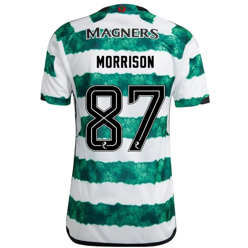 Danxen Niño Camiseta Joe Morrison #87 Verde 1ª Equipación 2023/24 La Camisa