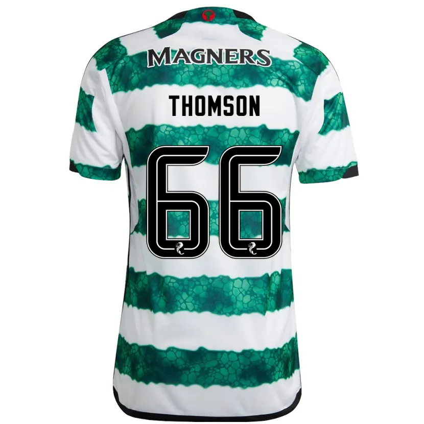 Danxen Niño Camiseta Corey Thomson #66 Verde 1ª Equipación 2023/24 La Camisa