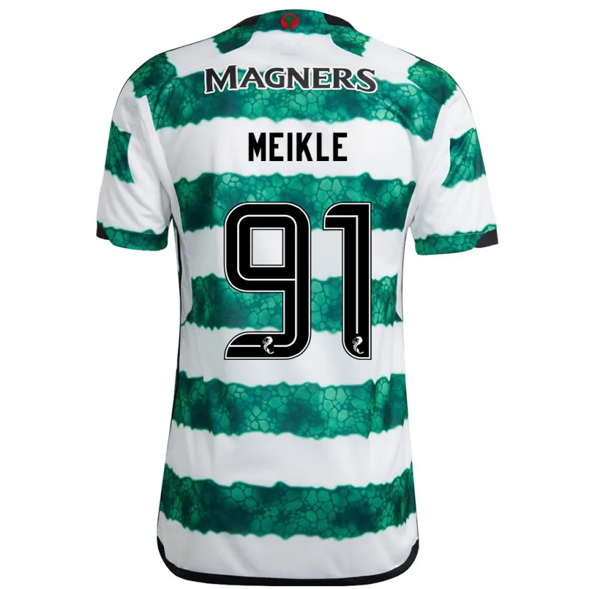 Danxen Niño Camiseta Jamie Meikle #91 Verde 1ª Equipación 2023/24 La Camisa