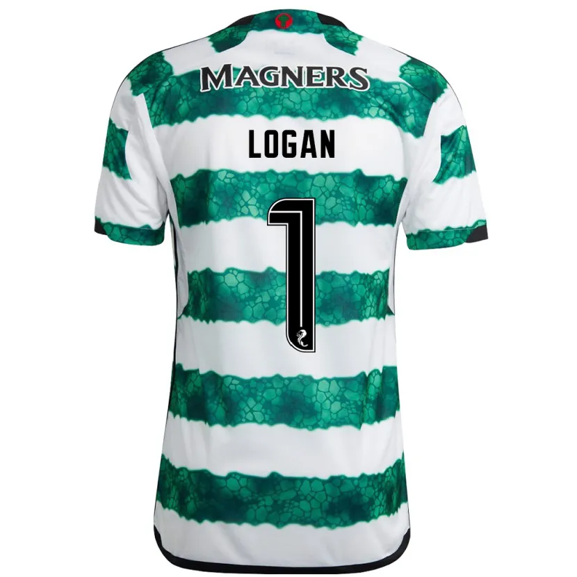 Danxen Niño Camiseta Chloe Logan #1 Verde 1ª Equipación 2023/24 La Camisa