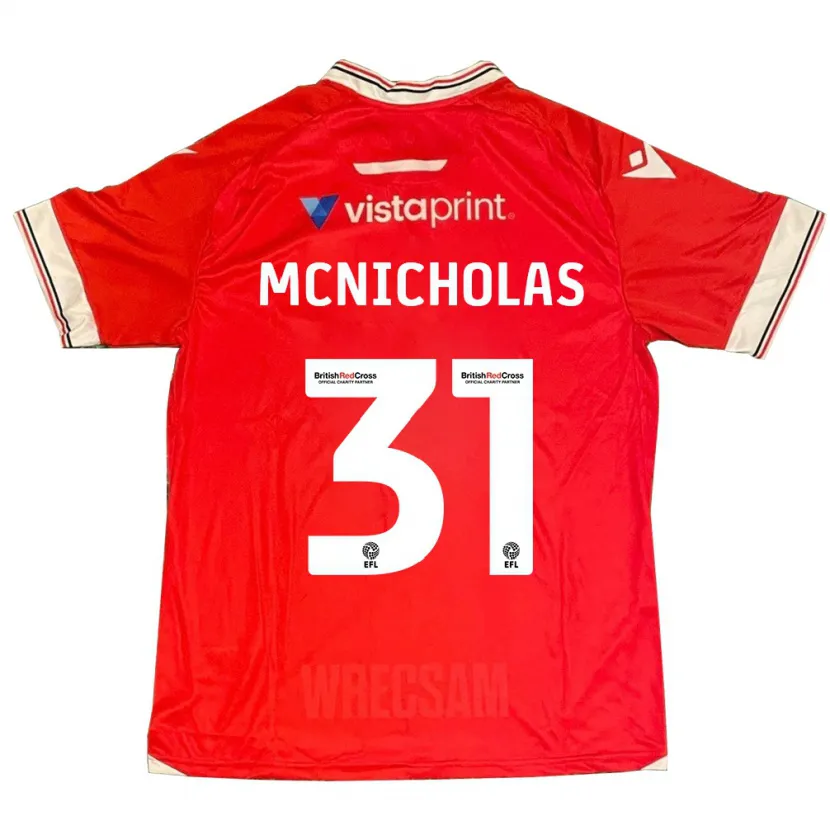 Danxen Niño Camiseta Luke Mcnicholas #31 Rojo 1ª Equipación 2023/24 La Camisa