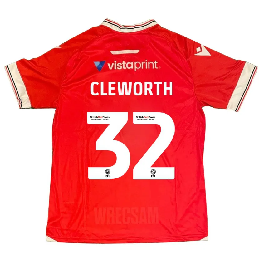 Danxen Niño Camiseta Max Cleworth #32 Rojo 1ª Equipación 2023/24 La Camisa