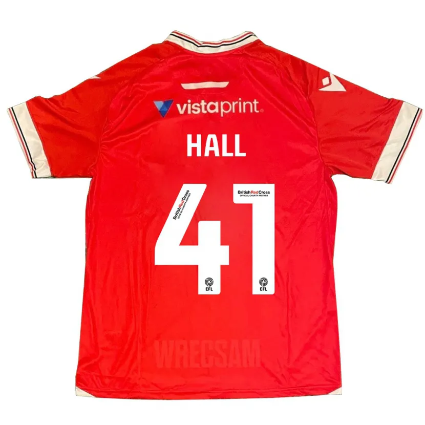 Danxen Niño Camiseta Liam Hall #41 Rojo 1ª Equipación 2023/24 La Camisa