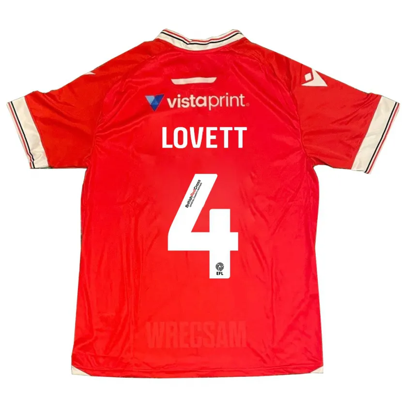 Danxen Niño Camiseta Erin Lovett #4 Rojo 1ª Equipación 2023/24 La Camisa