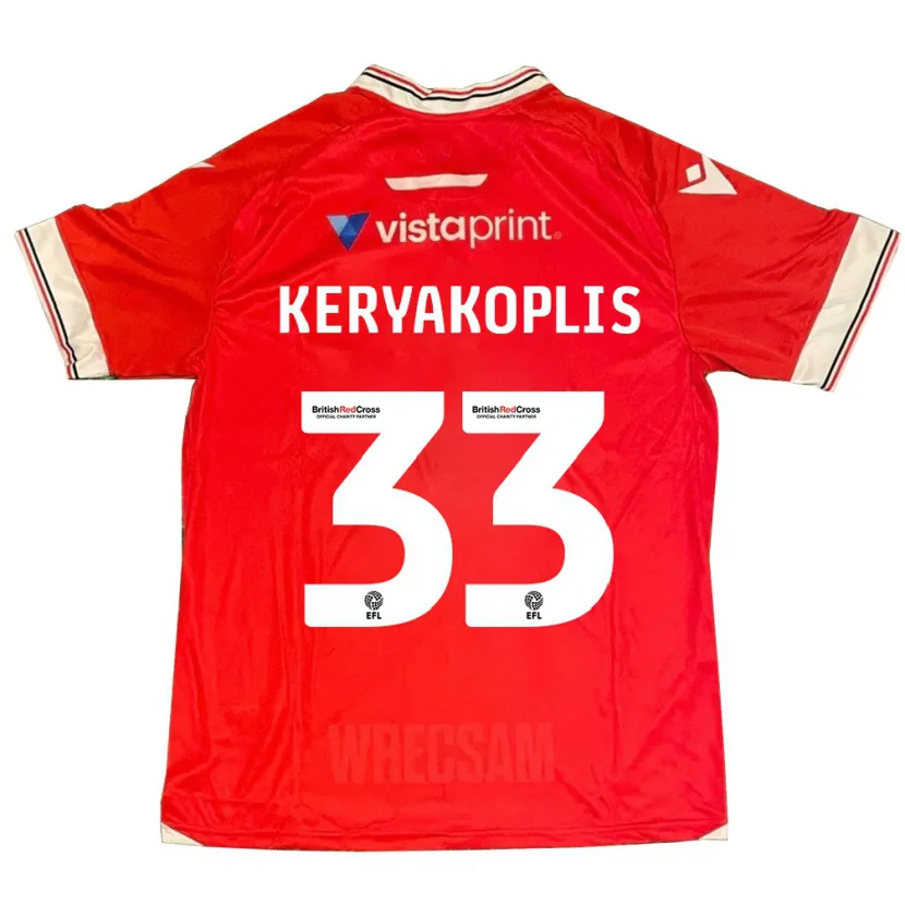 Danxen Niño Camiseta Hannah Keryakoplis #33 Rojo 1ª Equipación 2023/24 La Camisa