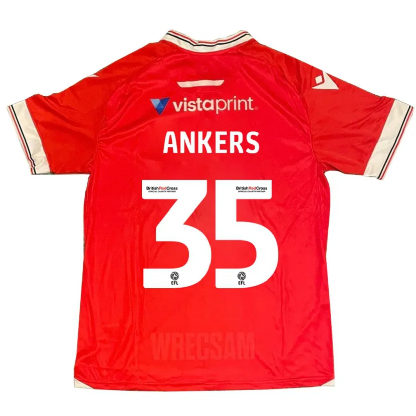 Danxen Niño Camiseta Chloe Ankers #35 Rojo 1ª Equipación 2023/24 La Camisa