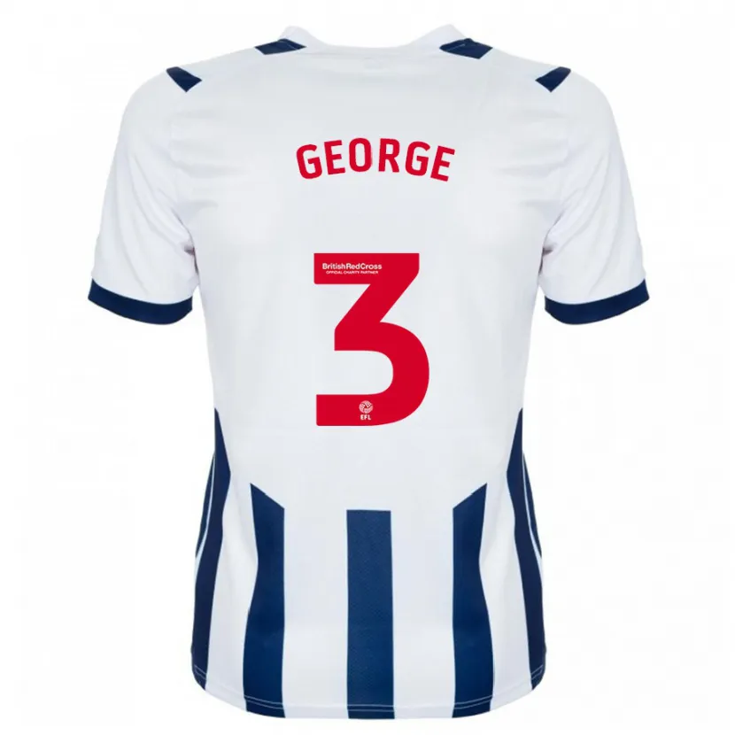 Danxen Niño Camiseta Hannah George #3 Blanco 1ª Equipación 2023/24 La Camisa