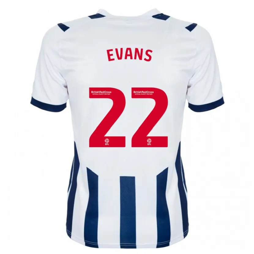 Danxen Niño Camiseta Kate Evans #22 Blanco 1ª Equipación 2023/24 La Camisa