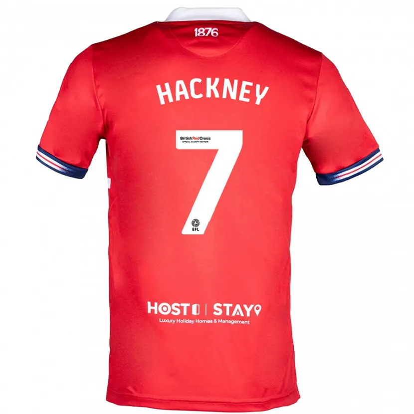 Danxen Niño Camiseta Hayden Hackney #7 Rojo 1ª Equipación 2023/24 La Camisa