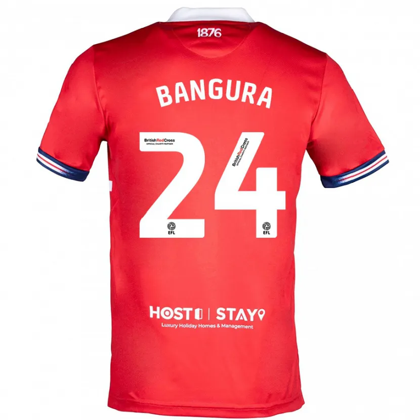 Danxen Niño Camiseta Alex Bangura #24 Rojo 1ª Equipación 2023/24 La Camisa