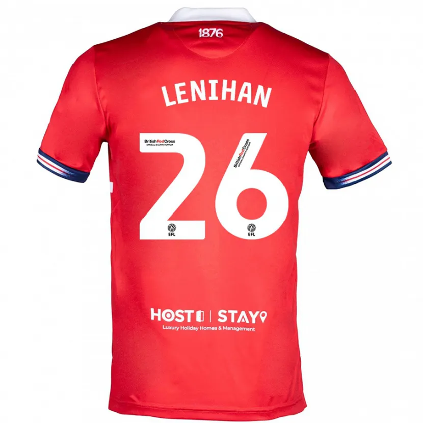 Danxen Niño Camiseta Darragh Lenihan #26 Rojo 1ª Equipación 2023/24 La Camisa