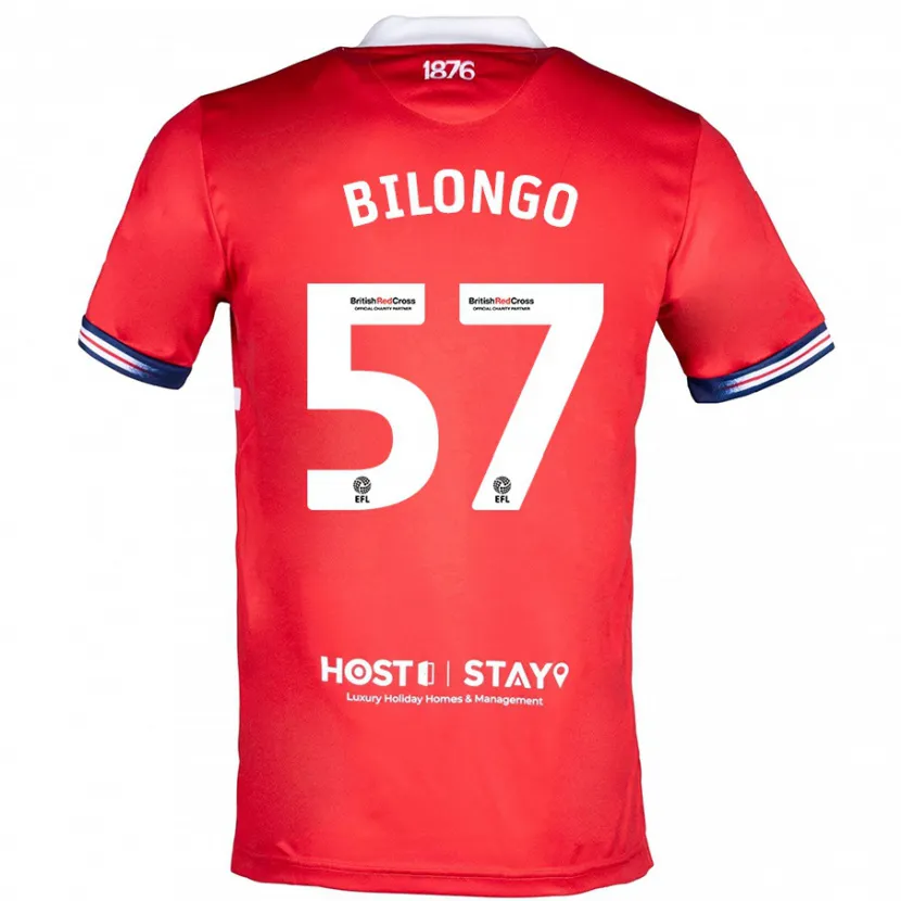 Danxen Niño Camiseta Bryant Bilongo #57 Rojo 1ª Equipación 2023/24 La Camisa