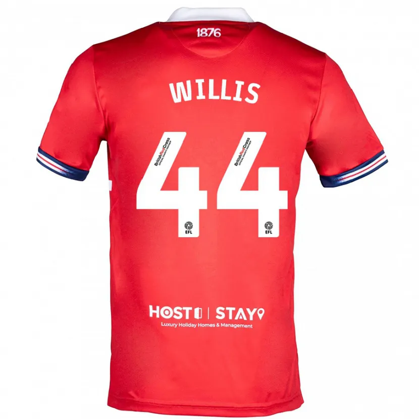 Danxen Niño Camiseta Pharrell Willis #44 Rojo 1ª Equipación 2023/24 La Camisa