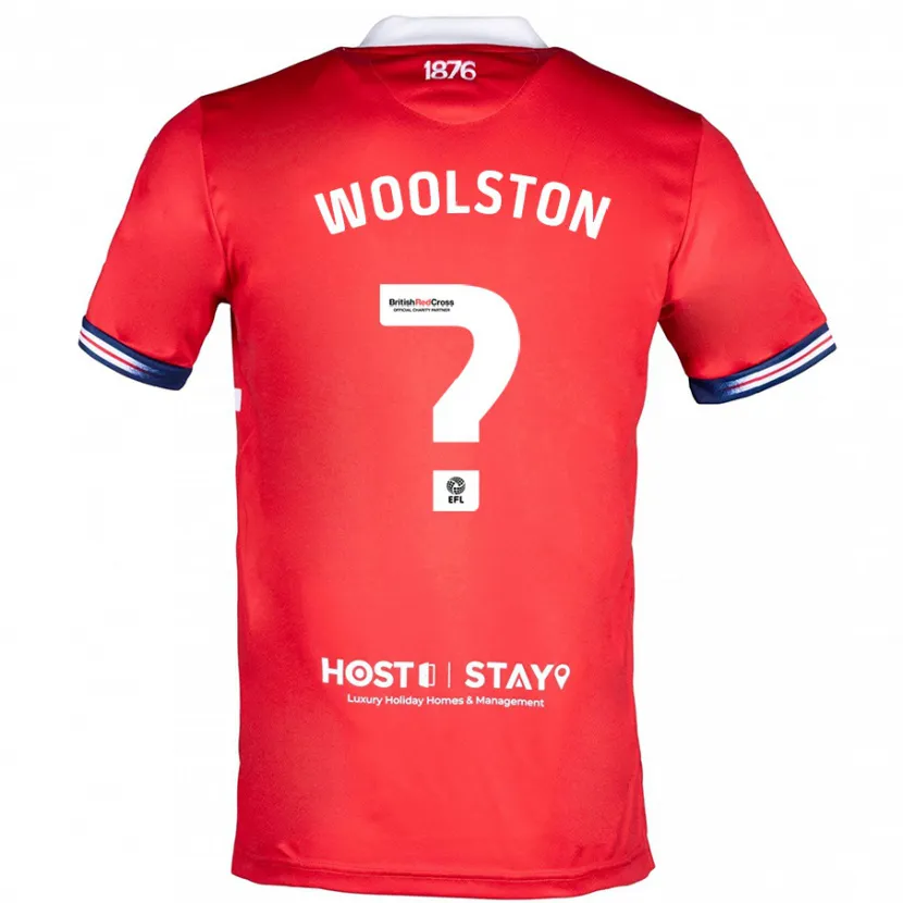 Danxen Niño Camiseta Luke Woolston #0 Rojo 1ª Equipación 2023/24 La Camisa