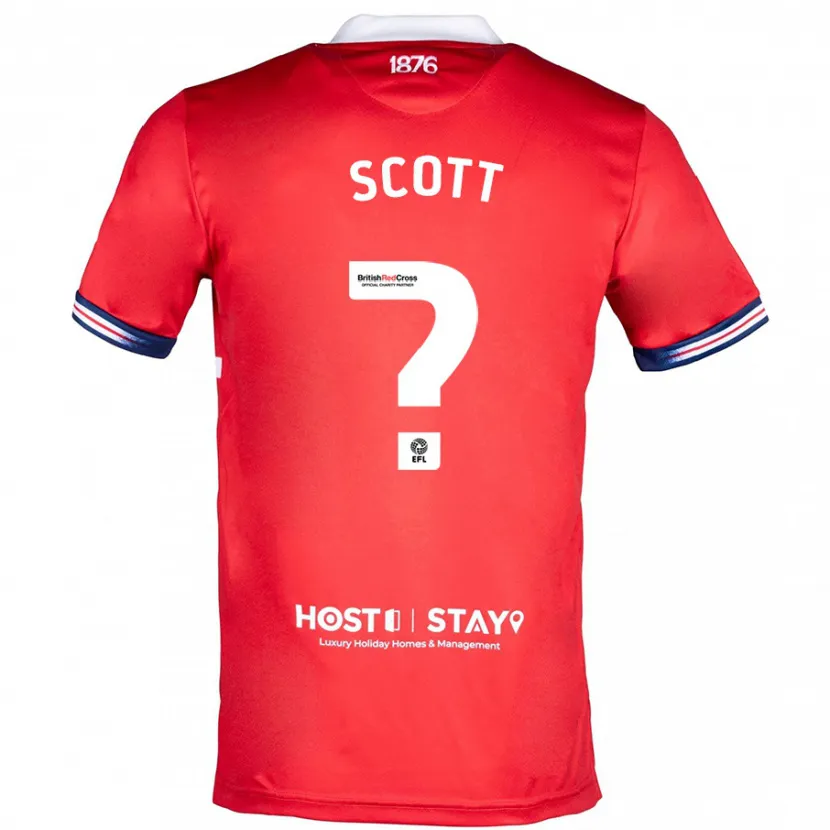 Danxen Niño Camiseta Ethan Scott #0 Rojo 1ª Equipación 2023/24 La Camisa