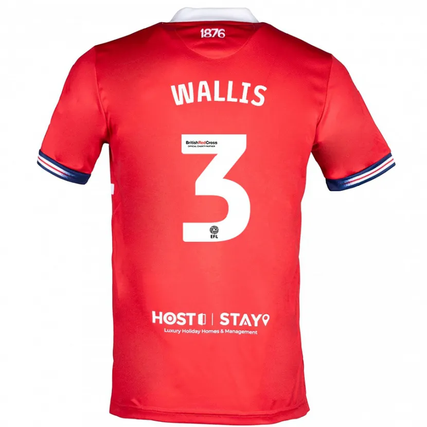 Danxen Niño Camiseta Emma Wallis #3 Rojo 1ª Equipación 2023/24 La Camisa