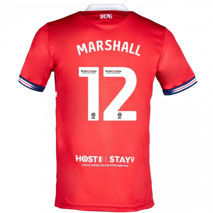 Danxen Niño Camiseta Eve Marshall #12 Rojo 1ª Equipación 2023/24 La Camisa