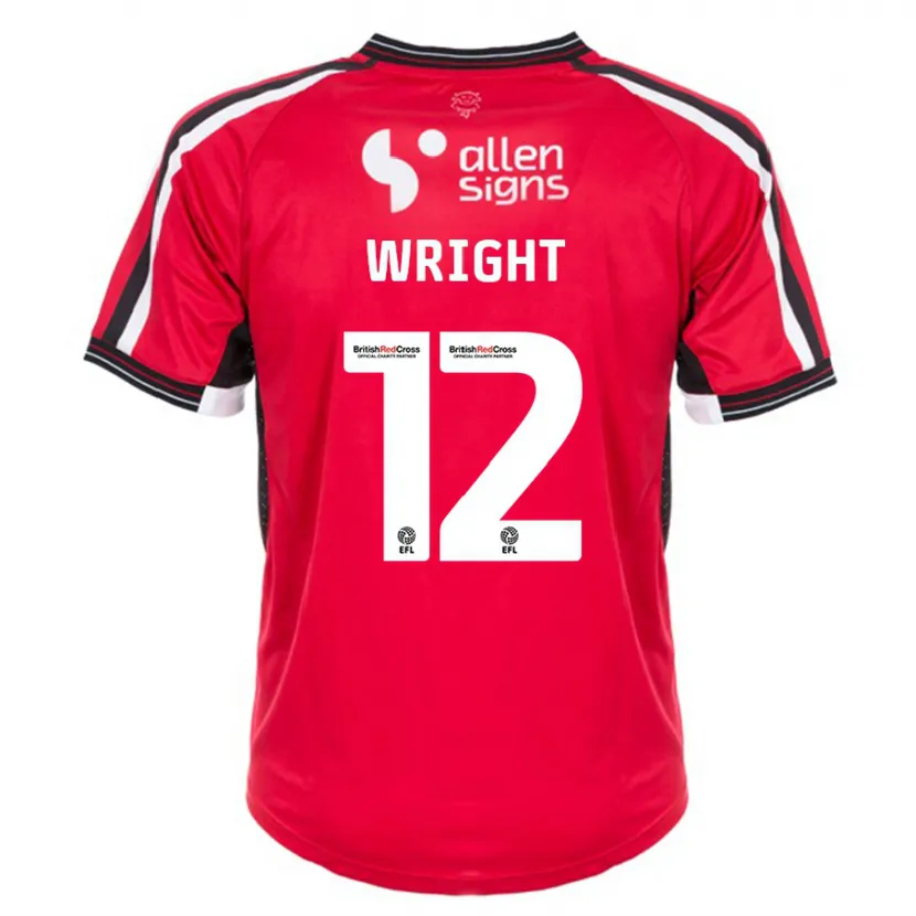 Danxen Niño Camiseta Jordan Wright #12 Rojo 1ª Equipación 2023/24 La Camisa