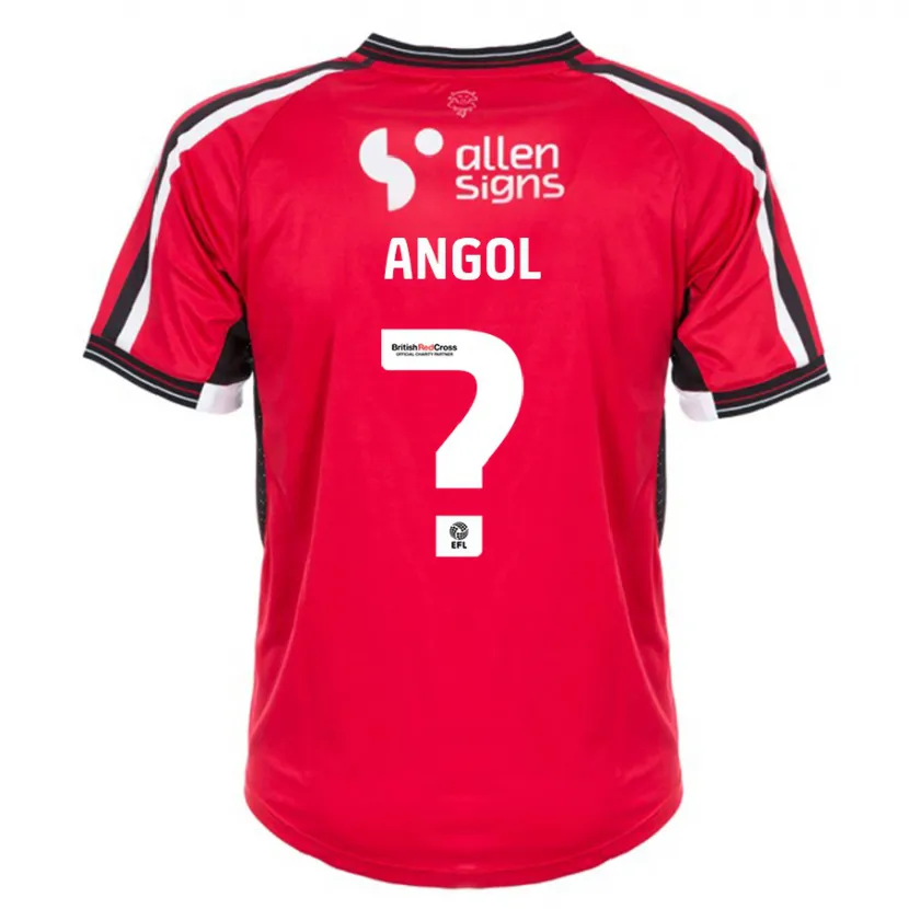 Danxen Niño Camiseta Mekhi Angol #0 Rojo 1ª Equipación 2023/24 La Camisa