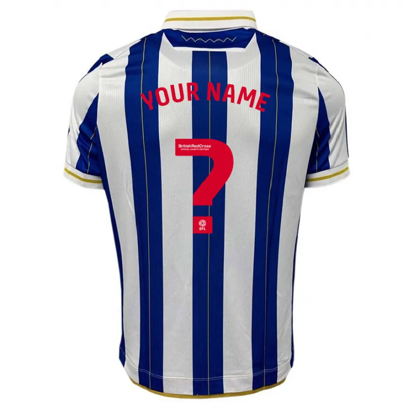 Danxen Niño Camiseta Su Nombre #0 Azul Blanco 1ª Equipación 2023/24 La Camisa