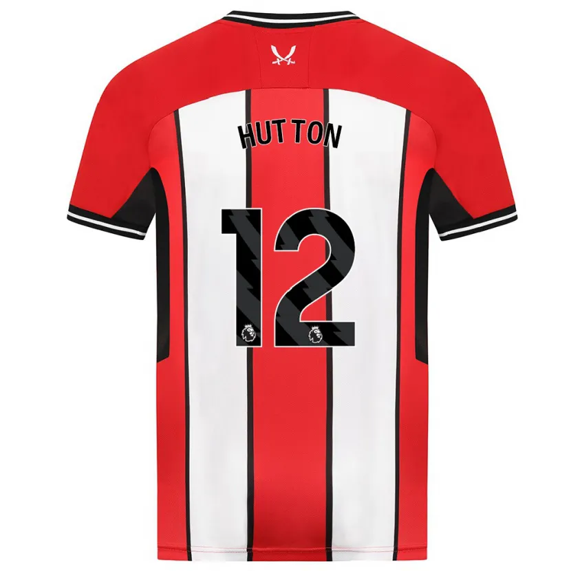 Danxen Niño Camiseta Jodie Hutton #12 Rojo 1ª Equipación 2023/24 La Camisa