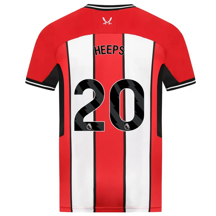 Danxen Niño Camiseta Eleanor Heeps #20 Rojo 1ª Equipación 2023/24 La Camisa